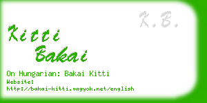 kitti bakai business card